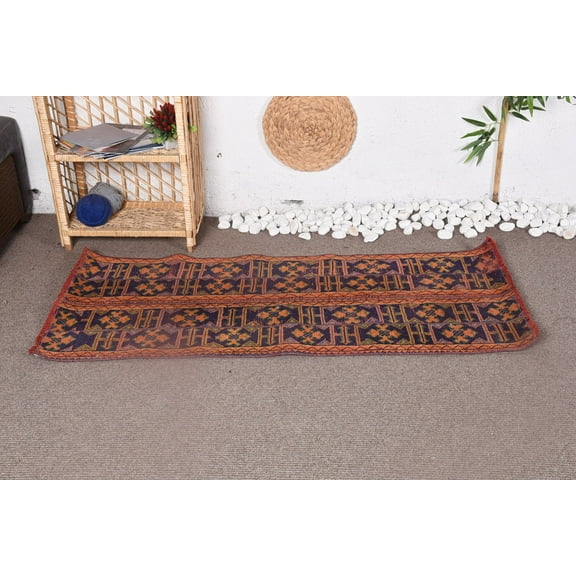 Vintage Rug, Turkish Rugs, Home Decor Rug, 2.2x4.9 ft Small Rug, Moroccan Rug