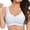White, variant on Womens Sports Bras Front Closure Skin Friendly Comfort Bra For Seniors Wireless Bras