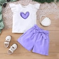thumbnail image 2 of mgoYE Girl Sets Size 10-12 Girls Summer Clothing Sets Ruffle Tank Tops and Shorts Cute 2 Piece Outfits(Purple,10-11 Years), 2 of 5
