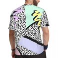 thumbnail image 4 of Eighties Memphis Pattern T-Shirt Man 80s Retro Designs Running T Shirts Quick-drying Summ, 4 of 5