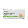 thumbnail image 2 of McKesson Adhesive Fabric Bandages, Oval, Sterile - Tan, 1 in x 1.25 in, 100 Count, 24 Packs, 2400 Total, 2 of 4