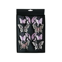 ChicYu Christmas Decoration Butterflies Clips 10 Pieces Set 3D Butterflies Clips Suitable for Party and Christmas Tree Ornaments