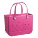 thumbnail image 3 of Bolsas de almacenamiento de playa impermeables grandes Color sólido EVA Basket Tote (Rose Red) Likrtyny Para estrenar, 3 of 8
