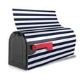 thumbnail image 3 of Balery Navy Blue And White Stripes Mailbox Cover - Standard Size-25.5x21 in, 3 of 9