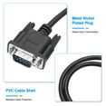 thumbnail image 3 of Uxcell DB9 RS232 Serial Cable Null Modem Cord 2-3 Crossover Extension Cable for Data Communication 6.6 ft  Male to Female, 3 of 6