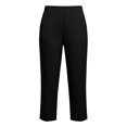 thumbnail image 4 of Hueook Khaki Pants Women Lounge Khaki Pants High Waisted Pants Full with Elastic Pocket Casual Black 2X, 4 of 5