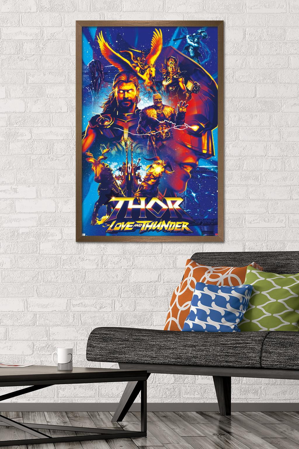 Marvel Thor: Love and Thunder - Group Wall Poster, 22.375" x 34" Framed