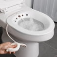 thumbnail image 3 of Bañera Bidé con Enjuagador para el Posparto Plegable en Toliet Sitz Baño con Flusher Gris blanco Zulema Tina de baño de asiento de inodoro, 3 of 8