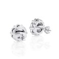 thumbnail image 5 of Diamond Club 2 Carat Lab Grown Diamond Stud Earrings in 14K White Gold – Round Cluster Floral Design (VS1 Clarity, F-G Color), 5 of 6