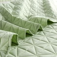 thumbnail image 6 of Exclusivo Mezcla 3-Piece King Size Quilt Set with Pillow Shams, Grid Quilted Bedspread/Coverlet/Bed Cover(96x104 Inches,Green) -Soft, Lightweight and Reversible, 6 of 7