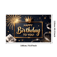 thumbnail image 2 of Decorative Design Happy Birthday Banner Balloon Decoration Birthday Party Banner Confetti Design Event Banner for Birthday Party Kids Party Indoor Decoration, 2 of 7