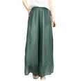 thumbnail image 3 of XPMWRP Women's Flowy Pants Floral Embroidery High Waist Lounge Pants Baggy Casual Wide Leg Long Trousers with Pockets Army Green XXL, 3 of 5