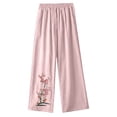 thumbnail image 4 of Delayuji Women's Linen Pants Embroidered Wide Leg Pant Trousers Breathable Loose Cotton Linen Pants, 4 of 6