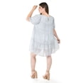 thumbnail image 3 of Vestido vaporoso Roman Fashion /Tallas Extras, 002 (Azul flores) azul 42, 3 of 5