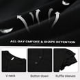 thumbnail image 3 of Womens Tops Dressy Casual Ruffle Short Sleeve V Neck Blouses Summer Button Down Business Work Elegant Shirts, 3 of 9