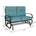 thumbnail image 7 of Kozyard Cozy Outdoor Patio Rocking Love Seats Glider Swing Bench/Rocker ( Blue ), 7 of 7