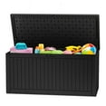 thumbnail image 4 of Uforic 260 Gallon Extra Large Outdoor Deck Box, Double-Wall Resin Storage Box with Flexible Divider, Lockable,‎ Weatherproof, Black, 4 of 9