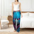 thumbnail image 6 of Lsque Neon Cyberpunk Blue Bear Print Women's Pajama Pants, Lounge Pant - Comfortable Home Wear,Elastic Waistband, Stylish Design-X-Large, 6 of 9