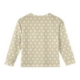 thumbnail image 3 of Girls Long Sleeve Polka Dot Pullover Crewneck Sweatshirt with Chest Pocket Casual Soft Top for Kids Youth, 3 of 4