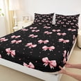 thumbnail image 4 of Erosebridal Girls Fashion Ribbon Full Size Sheets, Cute Cartoon Bed Sheets, 4 Pieces, 4 of 5