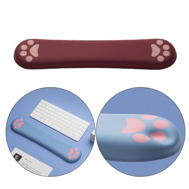 Lindo Almohadilla para reposamuñecas Espuma Ergonómico Antideslizante Reposamanos Soporte para computadora de oficina Gamer Cómoda - rojo Macarena Almohadilla para reposamuñecas con teclado