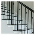 thumbnail image 6 of Iron Balusters for Staircase Double Panel (Contractor Pack of 10) Modern Double Bar Hollow Metal Railing Spindles 1/2" x 44" Tall (Real Black NOT Matte), 6 of 9