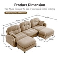 thumbnail image 3 of HUTWIFE Cloud Couches for Living Room, Modular Sectional Sofa, 107" U-Shape 3-Seater Modular Couch, Oversized Sectional Couch with Deep Seat, 3 of 7