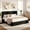 Black, variant on Einfach Full Size Bed Frame, Upholstered Platform Bed with Height Adjustable Headboard, Easy Assembly, Noise-Free, White