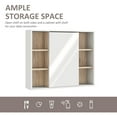 thumbnail image 4 of HOMCOM Armoire de Rangement de Salle de Bain Murale avec Porte Miroir, Étagère, 4 of 10