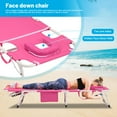 thumbnail image 6 of 3-in-1 Heavy Duty Tanning Chair in  with Adjustable 5-Position Design Portable Outdoor Lounger for Beach Use, 6 of 12
