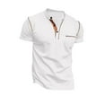 thumbnail image 4 of LTTVQM Men's 2026 Henley Shirts Short Sleeve Classic Button T-Shirts Lightweight Summer Tees Tops with Pocket White XL, 4 of 4