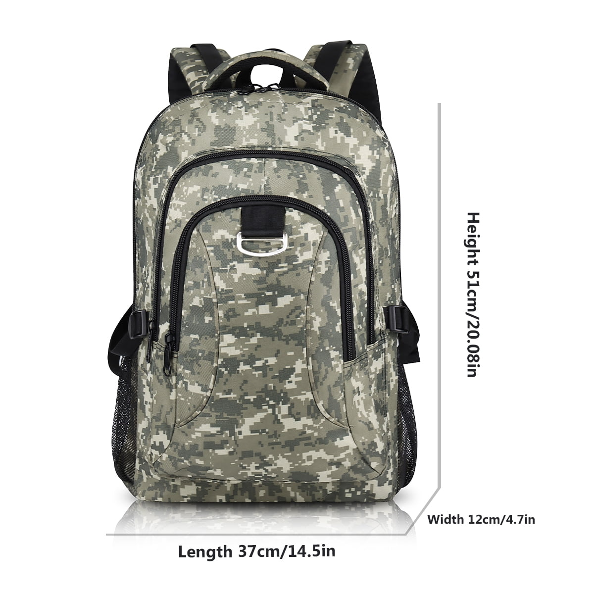 30L Travel Backpack for Men & Women,Water-Resistant Lightweight Camo Backpack Hiking Work School Daily Bag,8076 Khaki
