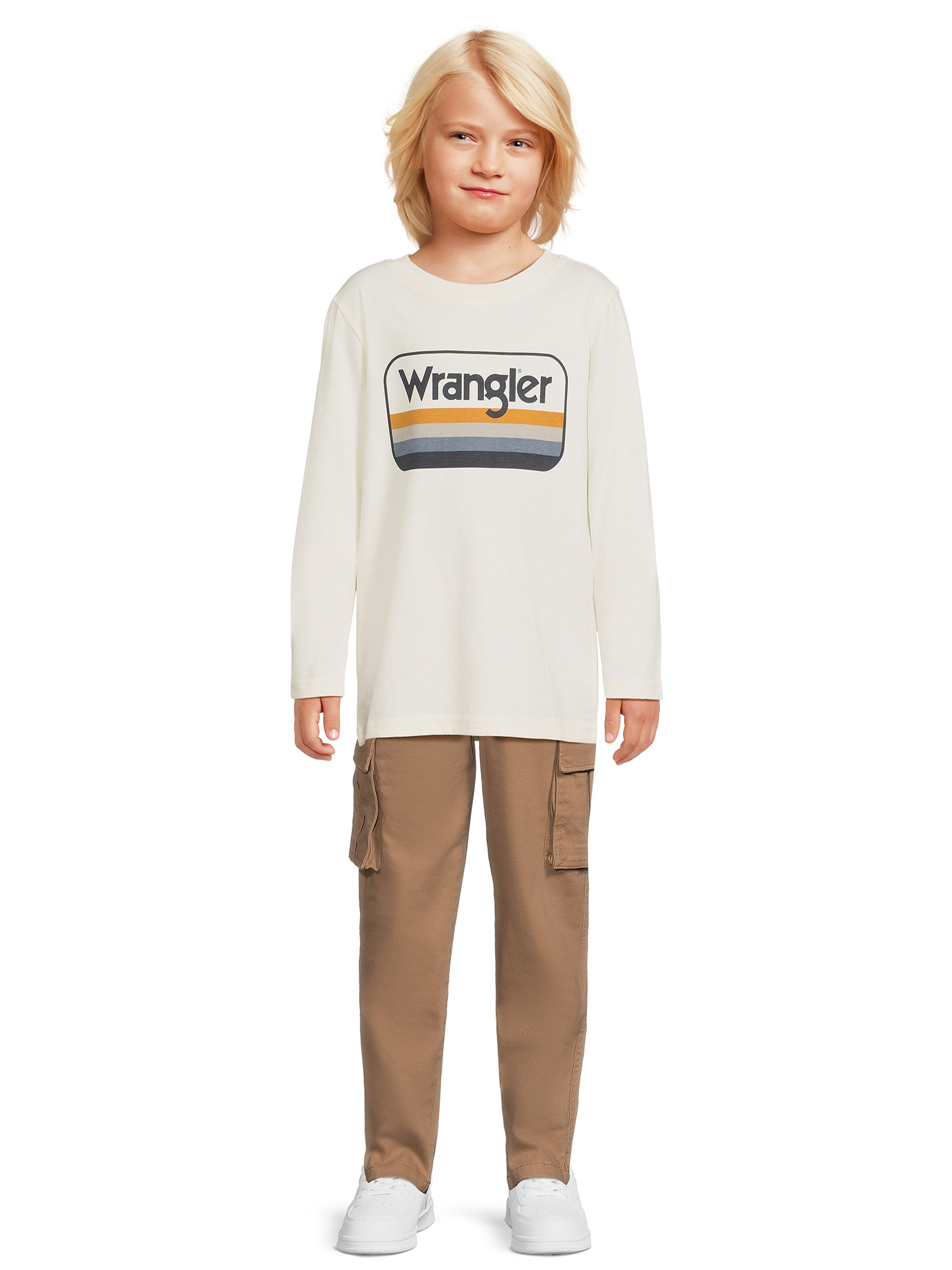 Wrangler Boys Long Sleeve Raglan and Graphic Tee, 2-Pack, Sizes 4-18 & Husky - image 3 of 5