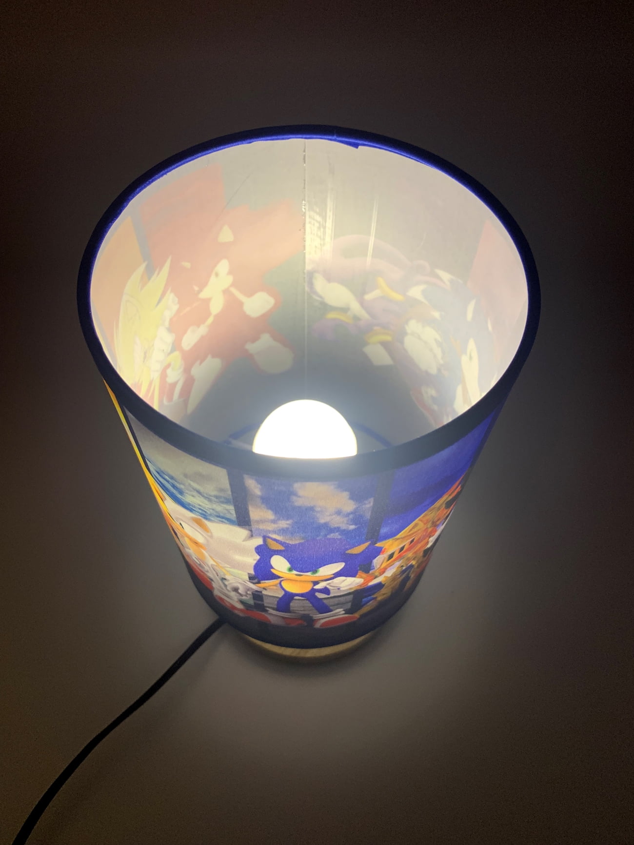 Table Lamp Super Sonic Night Light Wood Base Room Decoration or Great Gift Ideas