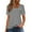 Gray, variant on AherBiu Short Sleeve Tops for Women Casual Loose Fitting Summer T Shirts Basic Dailywear Plain Tees