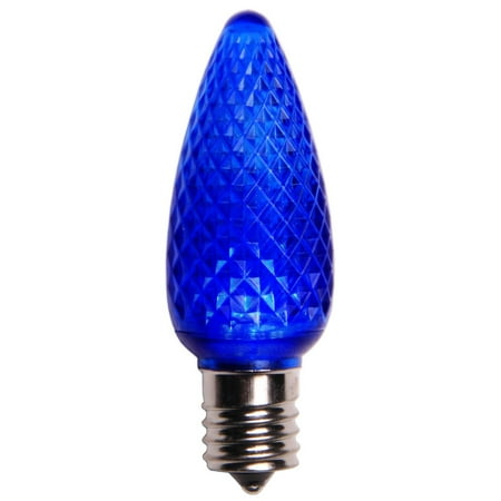 Led Christmas Replacement Bulbs C9 Pack of 4 Faceted Transparent Blue LED C9 Christmas Replacement Bulbs ()