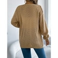 thumbnail image 6 of MESSUEN Long Sweater Cardigan Women Open Weave Sweaters for Women Long Sleeve Sweaters for Women's Fashion Tops Women Womens Cardigans Womens Cardigan Sweaters Khaki L, 6 of 6