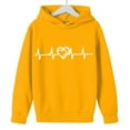 thumbnail image 4 of Atogsazn Kids Girls Valentines Day Hoodies Children Casual Hearts Long Sleeve Pullover Sweatshirt Fleece Outfit Outerwear Tops 01-Yellow 13-14 Years Fashion, 4 of 8
