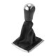 thumbnail image 1 of Perilla de cambio de marcha manual de 5 velocidades Unique Bargains con cubierta para la palanca de cambios del Ford Focus MK2, tono negro plateado cromado, plástico, cuero sintético, 1 pieza, 1 of 6