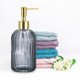 thumbnail image 4 of Jabón Dispensadores Juegos - 13.5Oz Vidrio Plato Mano Jabón Dispensadores con Bombas para Cocina Baño, 2uds Gris, 4 of 5