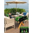 thumbnail image 6 of 54x80 Inch Outdoor Tablecloth with Umbrella Hole Zipper Rectangle St. Patrick's Day Rectangular Tablecloths Outside Waterproof Spring Lucky Shamrocks Green Gnomes Black Patio Table Cover for Picnic, 6 of 8