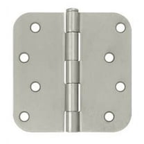 Deltana S44R515 4" x 4" x 5/8" Radius Hinge; Satin Nickel Finish