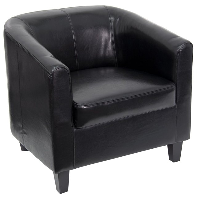 Black Leather Lounge Chair