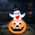 thumbnail image 6 of Costway 5 Ft Halloween Blow-up Inflatable Ghost in Pumpkin w/ LED Bulb Yard Decoration, 6 of 11