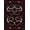 Black Red Ivory, Pattern 1, variant on Design&I 8'x10' Washable Area Rug Snake Coiled Round Reptile Spotted Scale Gothic Print Serpent for Dining Room, Large Office, Lounge, Snag-Free