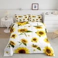 thumbnail image 2 of Castle Fairy Yellow Sunflowers Full Size Comforter Sets 3-Piece for Boys Girls,Chic Floral Vintage Aesthetic Bedding Comforter Set,Rustic Farmhouse Flowers Lightweight Bedding Sets, 2 of 8