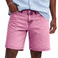 thumbnail image 3 of Mens Baggy Jean Shorts Denim Jorts Men Casual Shorts for Men Relaxed Fit Elastic Waist Summer Beach Shorts for Men with Pockets Hot Pink 2Xl, 3 of 7