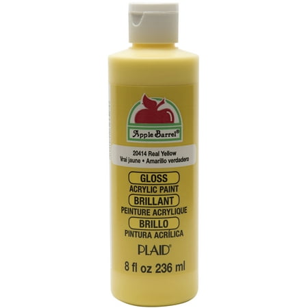 Apple Barrel Gloss Real Yellow Acrylic Paint, 8 Fl.