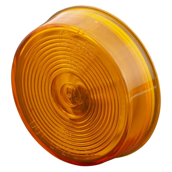 Grote 45813-3 Round 12V Clearance Marker Light with Optic Lens - 2.5", Amber (Bulk Packaging)