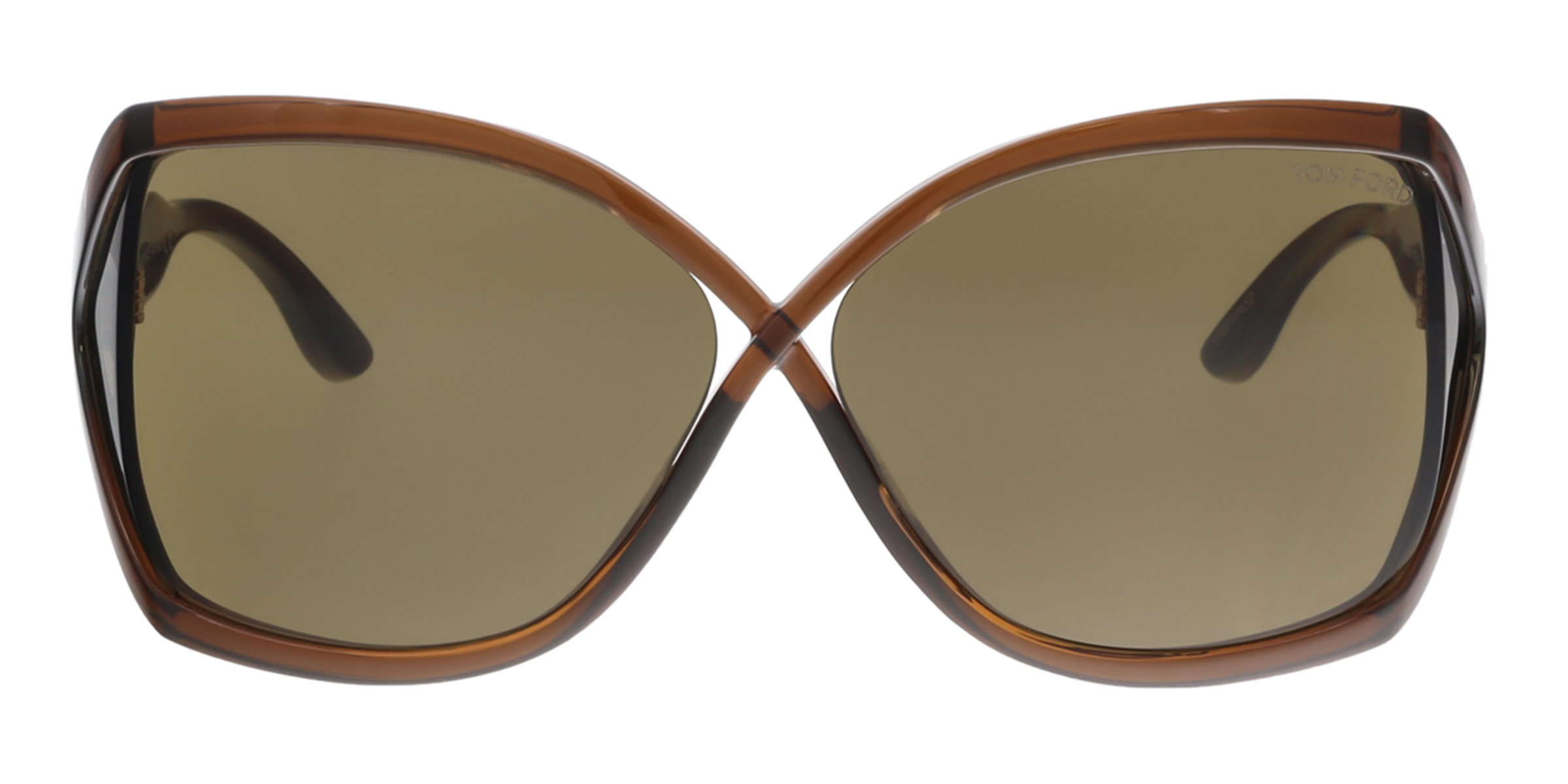 Tom Ford TF427 48J Julianne - Shiny Dark Brown/Brown by Tom Ford for Women  - 62-11-115 mm Sunglasses 